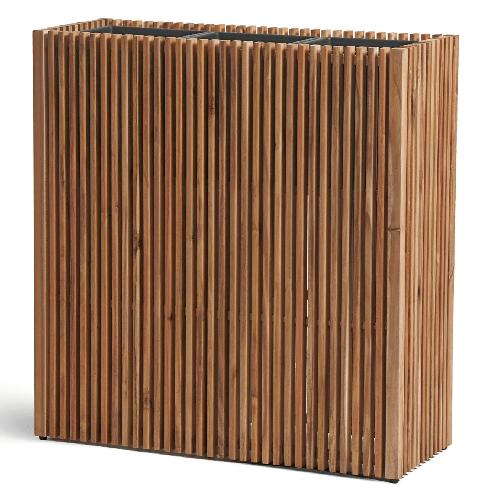 Кашпо TREEZ Effectory - Timberline - Высокий дивайдер - Тёмное дерево