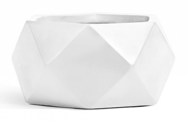 Кашпо серия Ромбо (Rombo) Низкая чаша-многогранник