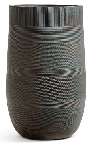 Кашпо TREEZ ERGO Graphics Высокая округлая чаша Окись с медной патиной в-54 см, д-34 см