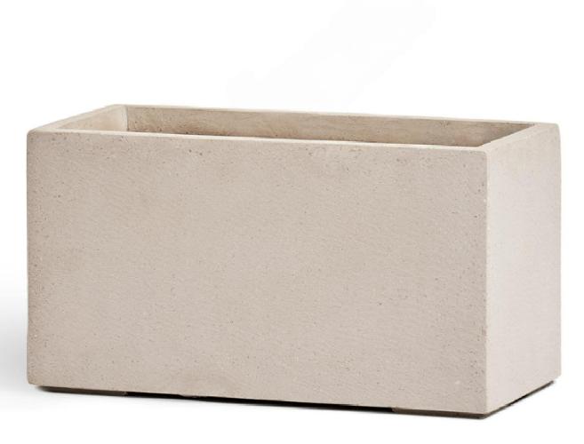 Кашпо TREEZ Effectory - Beton - Низкий прямоугольник