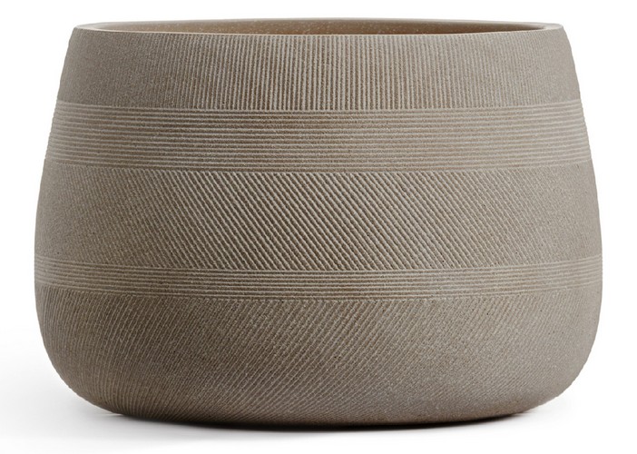 Кашпо TREEZ ERGO Graphics Низкая чаша Капучино в-37 см, д-55 см