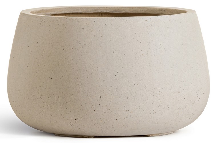 Кашпо TREEZ Effectory Beton Низкая чаша