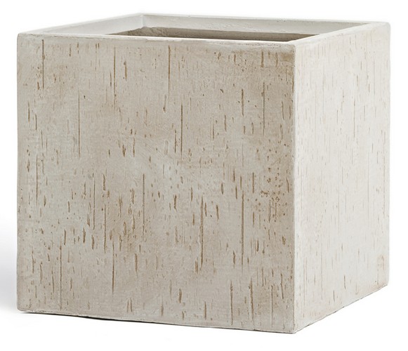 Кашпо TREEZ Ergo Cork Куб Белый песок в-36 см, ш-40х40 см