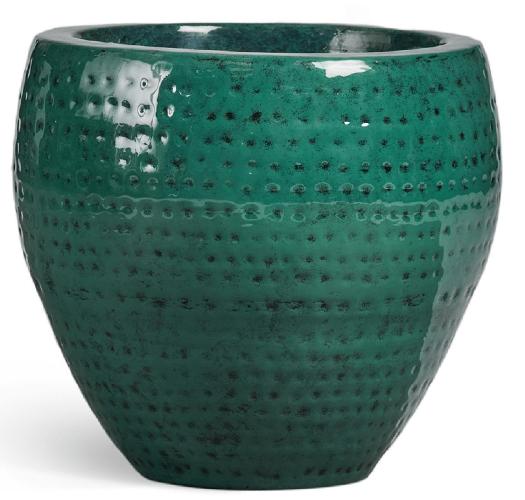 Кашпо TREEZ Effectory - Illo - Чаша Classic - Зелёно-голубой Нефрит (эмаль)