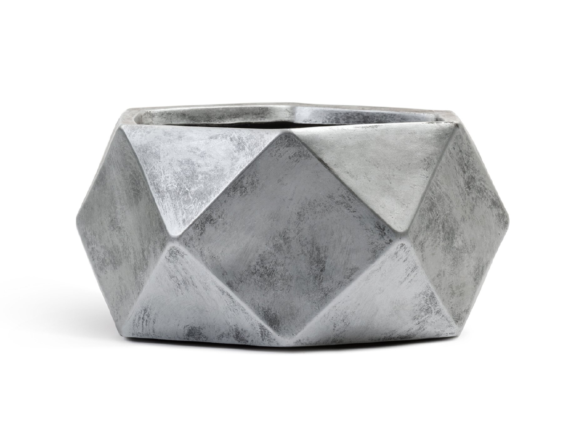 Кашпо серия Rombo - Низкая чаша-многогранник