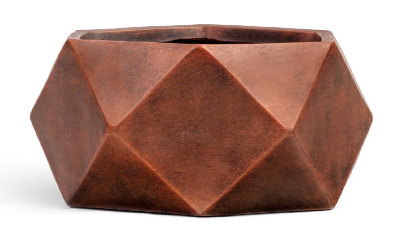 Кашпо серия Rombo - Низкая чаша-многогранник