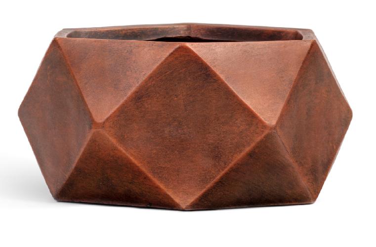 Кашпо серия Rombo - Низкая чаша-многогранник