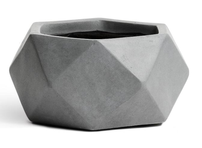 Кашпо серия Ромбо (Rombo) Низкая чаша-многогранник