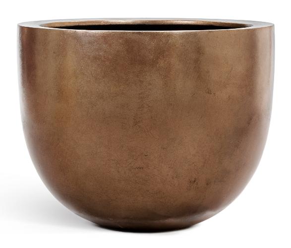 Кашпо серия Метал (Metal) Низкая конус-чаша