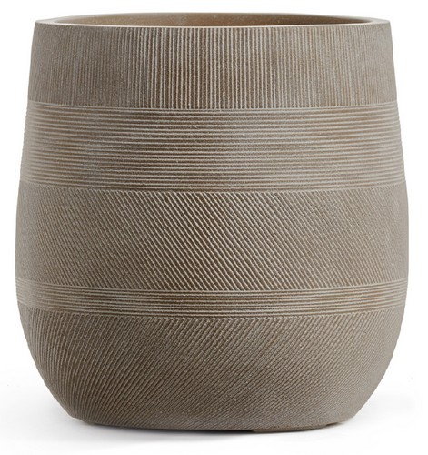 Кашпо TREEZ ERGO Graphics Округлая чаша Капучино в-31 см, д-31 см