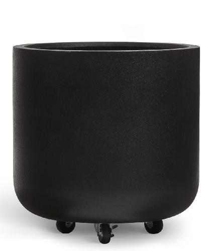 Кашпо TREEZ ERGO - Hard Rock - Цилиндрическая чаша на колёсиках