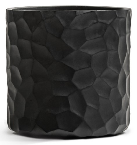 Кашпо TREEZ Ergo Comb Цилиндр Антрацит в-43 см, д-43 см