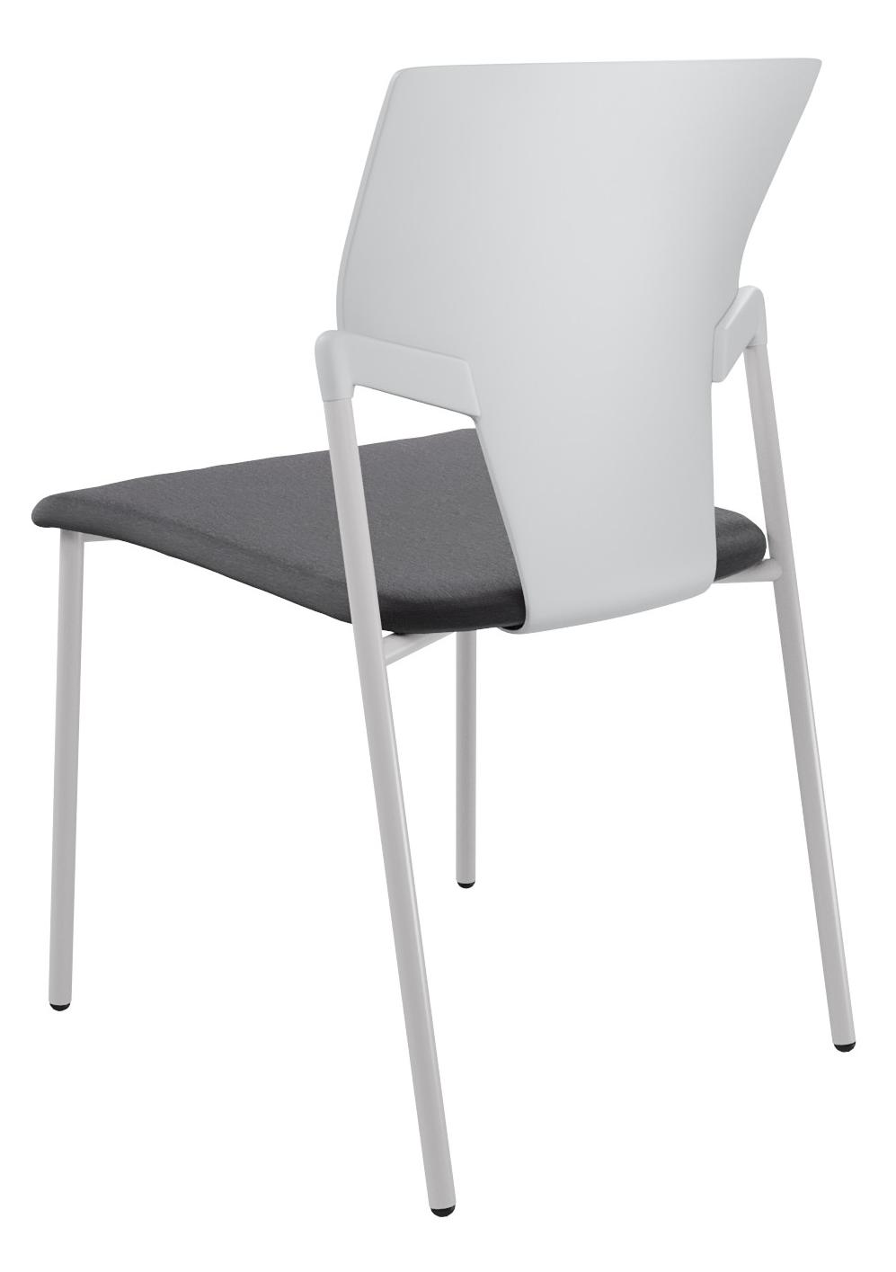 Пластиковые стулья монокок с хромированной рамой на 4 ножках арт. 
