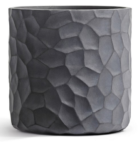 Кашпо TREEZ Ergo Comb Цилиндр Дымчато-серый бетон в-30 см, д-30 см