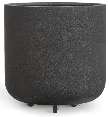 Кашпо TREEZ ERGO - Hard Rock - Цилиндрическая чаша на колёсиках