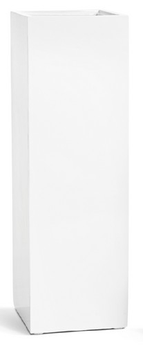Кашпо TREEZ Effectory Gloss Высокий куб Белый глянцевый лак в-60 см, 31х31 см 1/1
