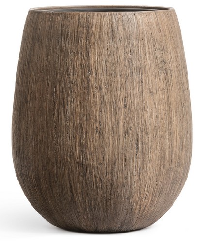 Кашпо TREEZ Effectory Wood Округлая чаша Светлый дуб в-39 см, д-32 см