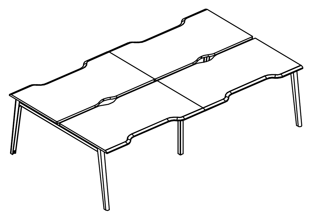 Офисный стол для 4 человек