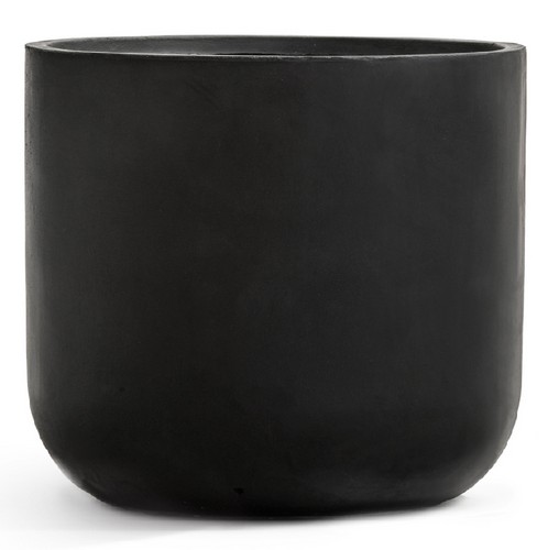 Кашпо TREEZ ERGO Just Цилиндр Антрацит д-30 см, в-27 см