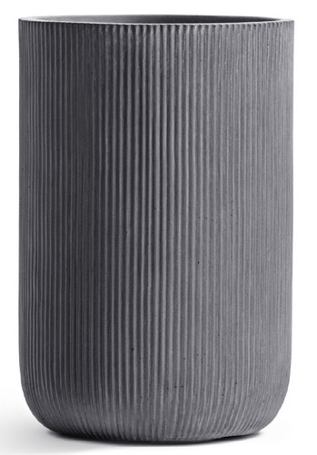 Кашпо Treez Ergo Jet Высокий цилиндр Дымчато-серый бетон в-55, д-37 см