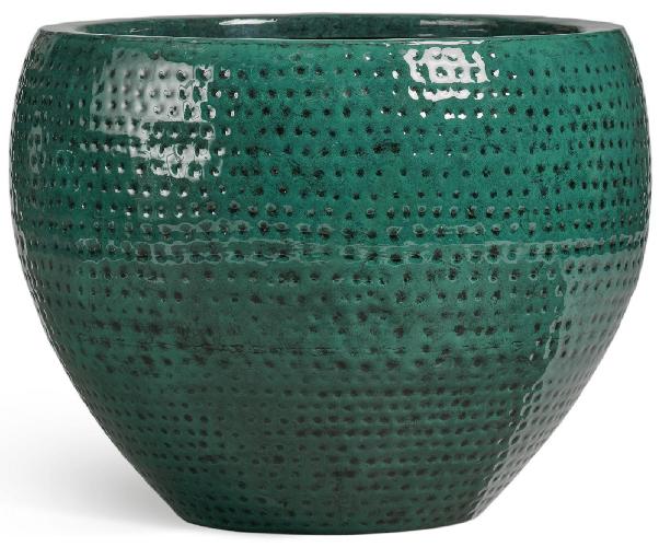 Кашпо TREEZ Effectory - Illo - Чаша Classic - Зелёно-голубой Нефрит (эмаль)