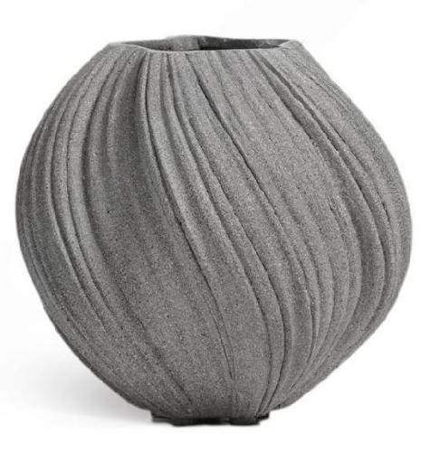 Кашпо-ваза TREEZ Effectory Dune Дизайн-ваза Дымчато-серый песок
