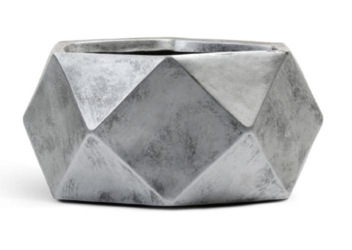 Кашпо серия Rombo - Низкая чаша-многогранник